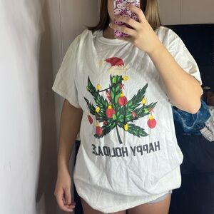 holiday weed tshirt